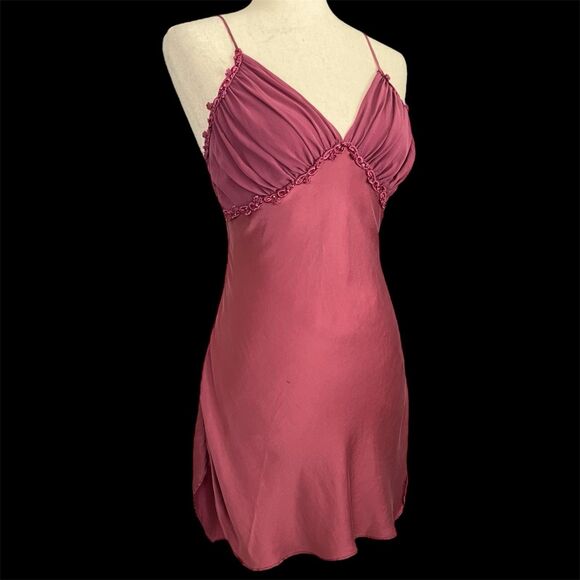 Victorias Secret Silk Coquette Babydoll Slip Dress Tunic Small Fairy Vintage 80s - Picture 1 of 15